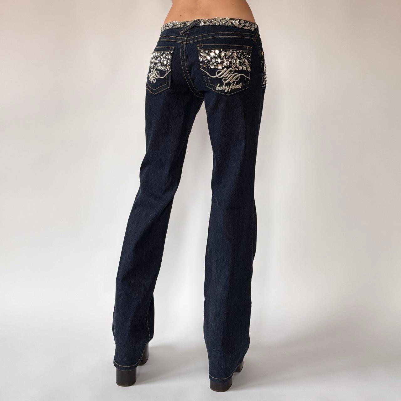 Y2K Baby Phat Bejeweled Jeans (S/M)