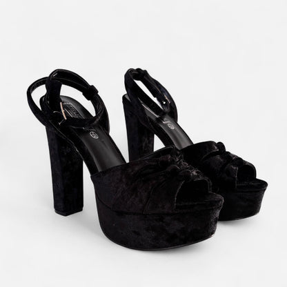 Noir Velvet Platform Pumps (9)