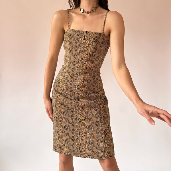 90s Snakeskin Dress (S/M)