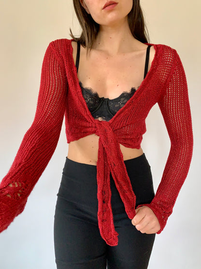 Y2K Crochet Cardigan - S/M
