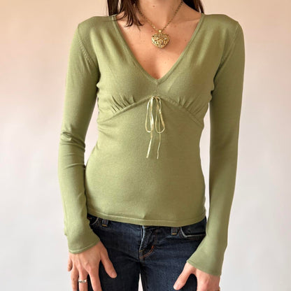 Y2K Deadstock BCBG Ribbon Top (S)