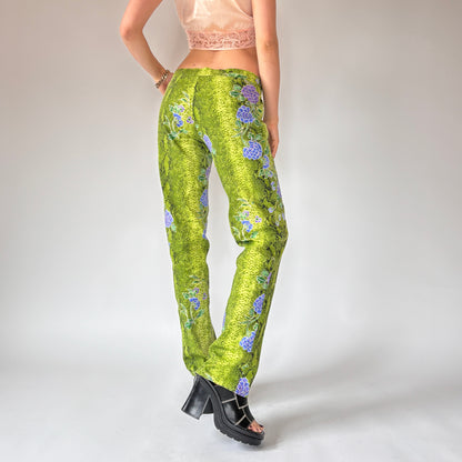 Y2K Snakeskin Print Pants (S)