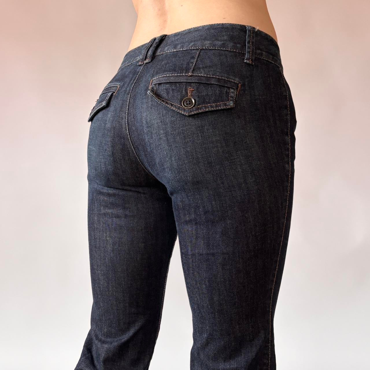 2000s Low Rise Dark Wash Jeans (XXS)