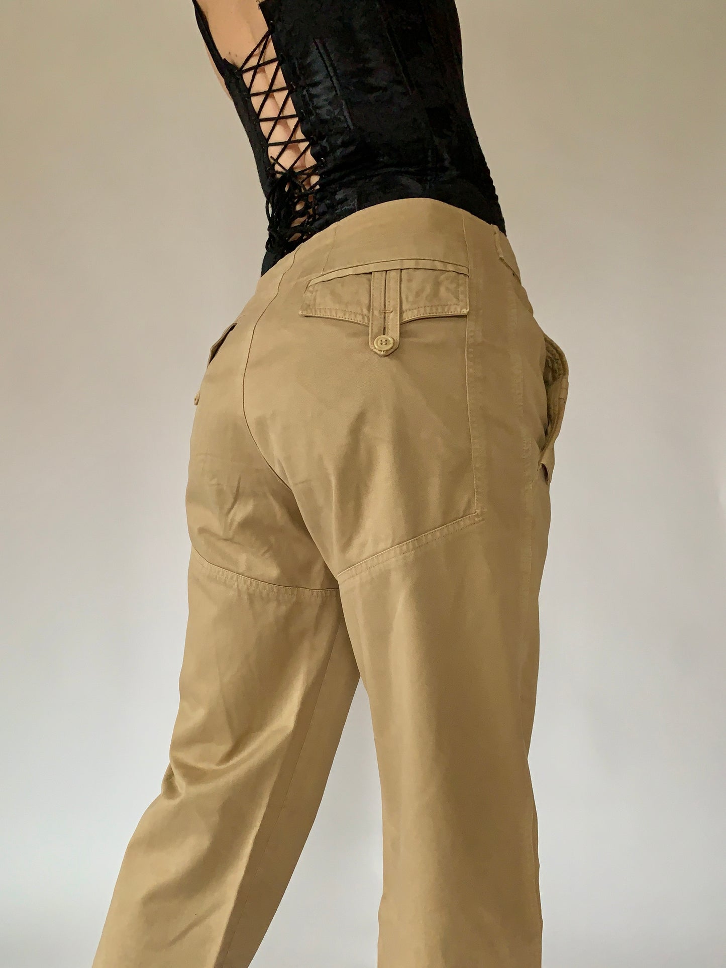 Y2K Khaki Trousers (S)