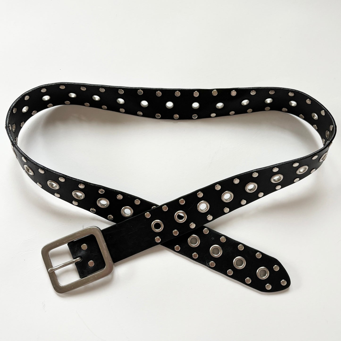 Leather Studded Grommet Belt (XS-XL)