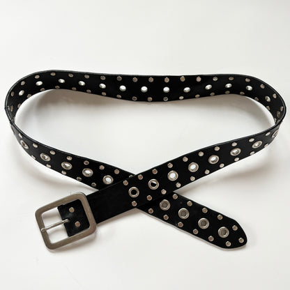 Leather Studded Grommet Belt (XS-XL)