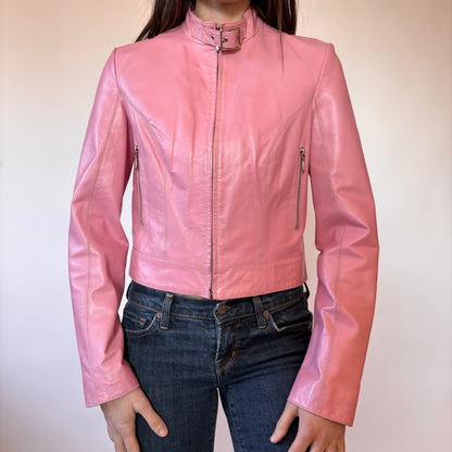 Wilson’s Leather Pink Moto Jacket (XS)