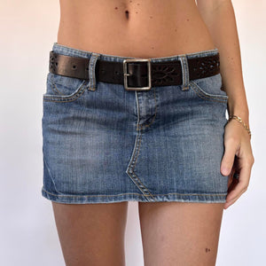 Floral Cutout Leather Belt