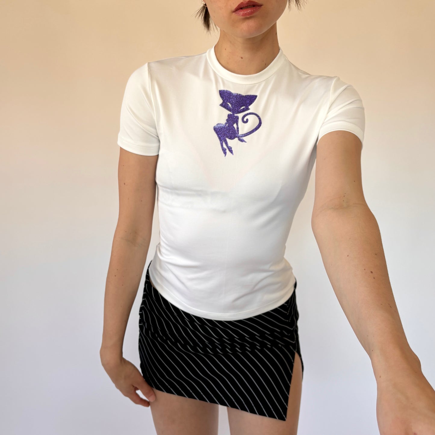 90s Feline Fatale Tee (XS)