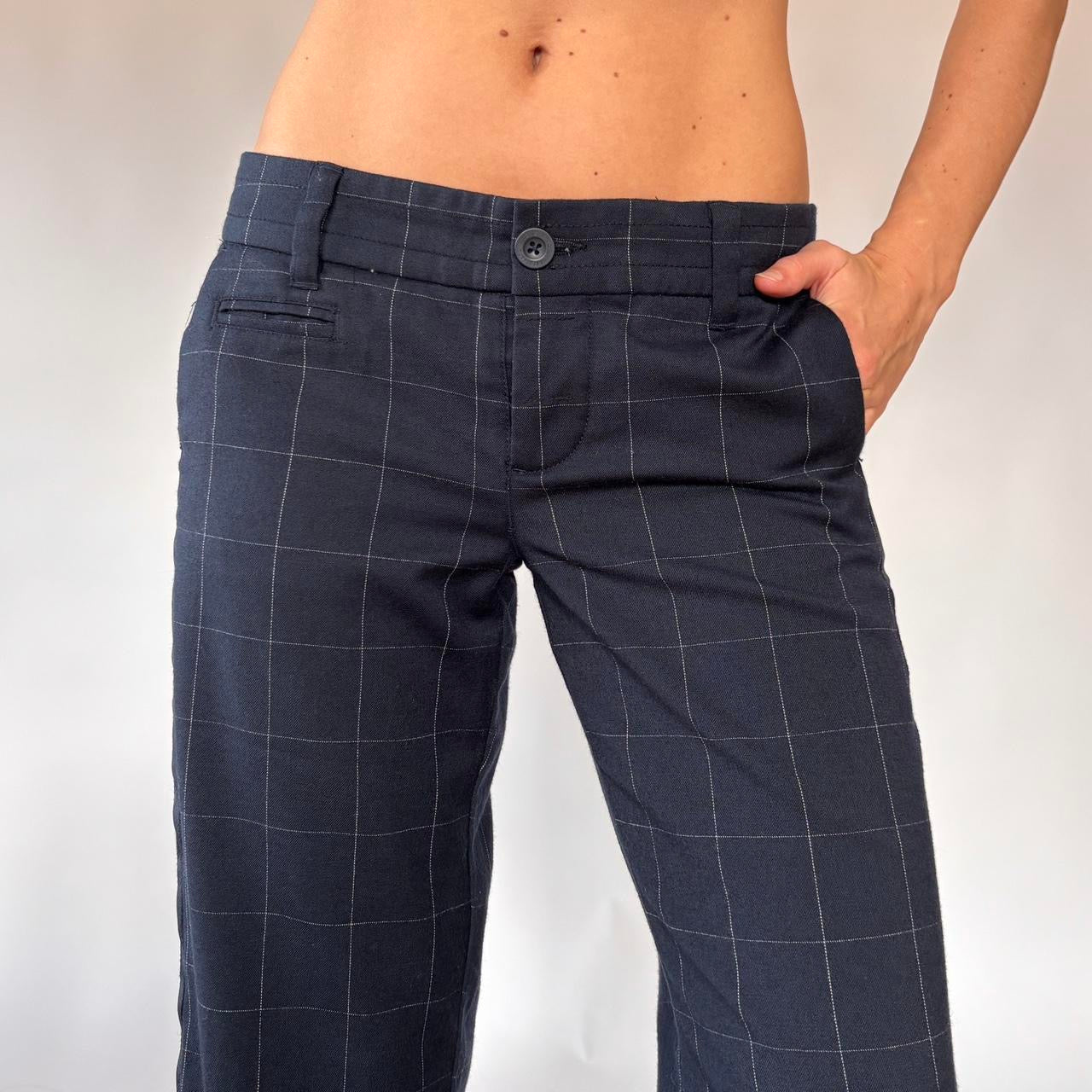 Y2K American Eagle Windowpane Low Rise Trousers (S/M)