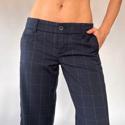 Y2K American Eagle Windowpane Low Rise Trousers (S/M)