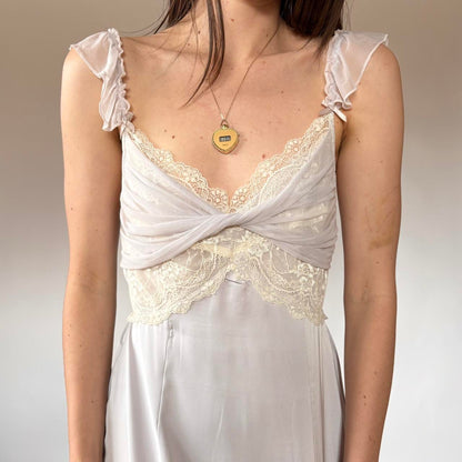 2000s Lilac Maxi Slip Dress (M)