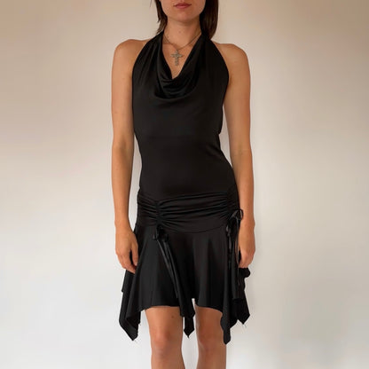 Y2K Noir Drop Waist Dress (S/M)