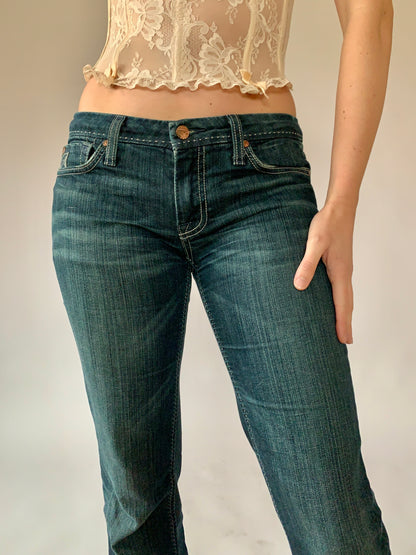 Y2K Dark Wash Jeans - Medium