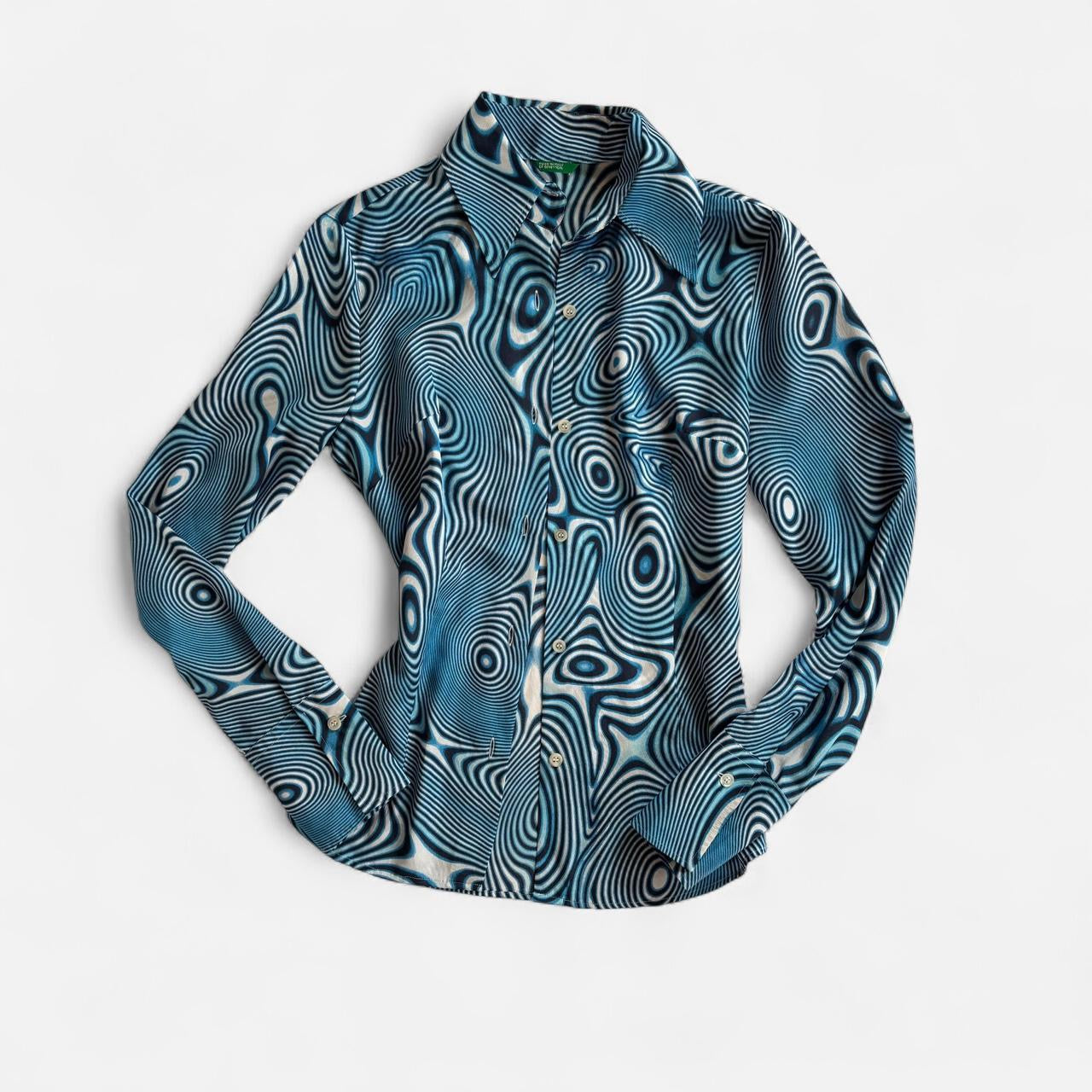 Y2K Benetton Psychedelic Cyber Top (S)