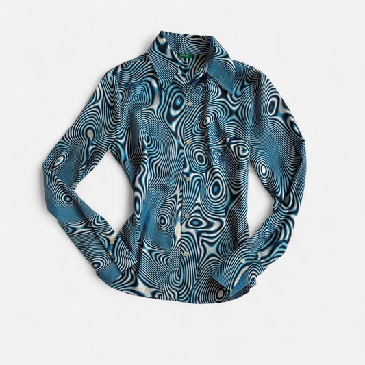 Y2K Benetton Psychedelic Cyber Top (S)