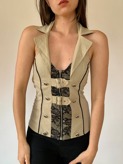 Y2K Buckle Top - Large