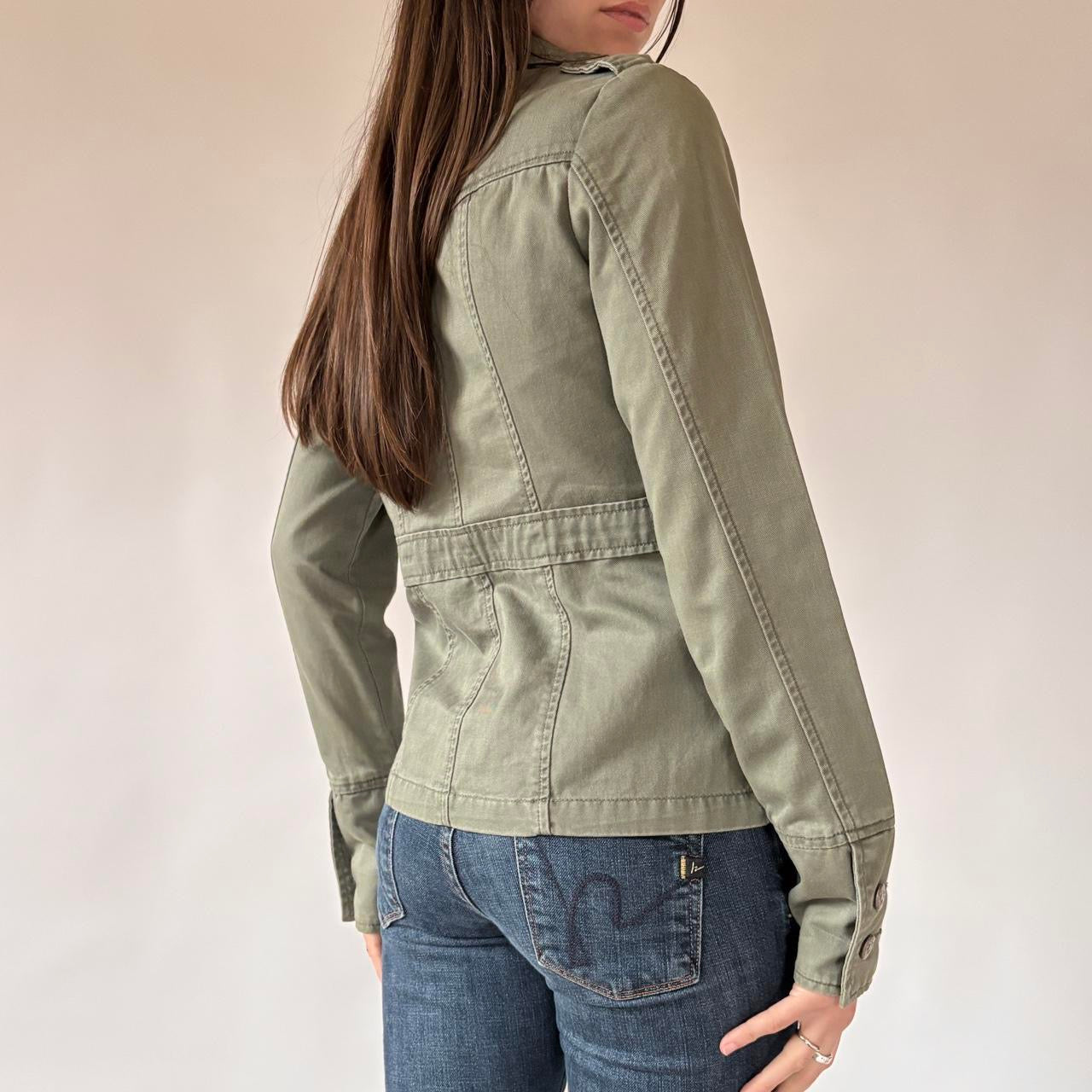 Y2K Military Style Cargo Jacket (S)