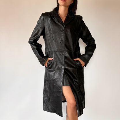 Genuine Leather Trench (L)