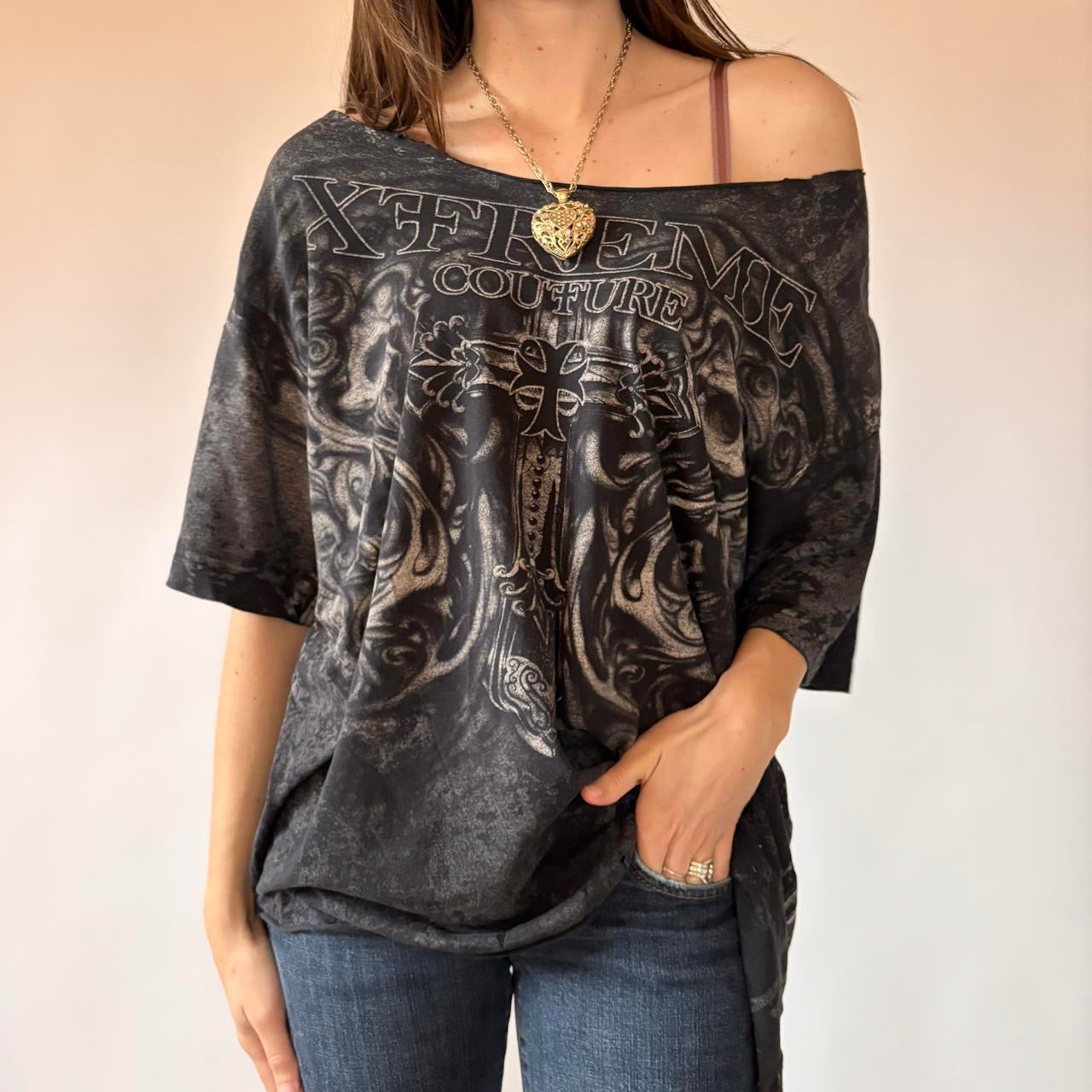 Y2K Xtreme Couture Thrashed T-Shirt (XL-2X)