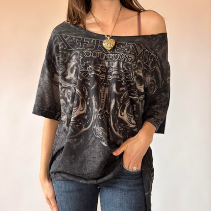 Y2K Xtreme Couture Thrashed T-Shirt (XL-2X)
