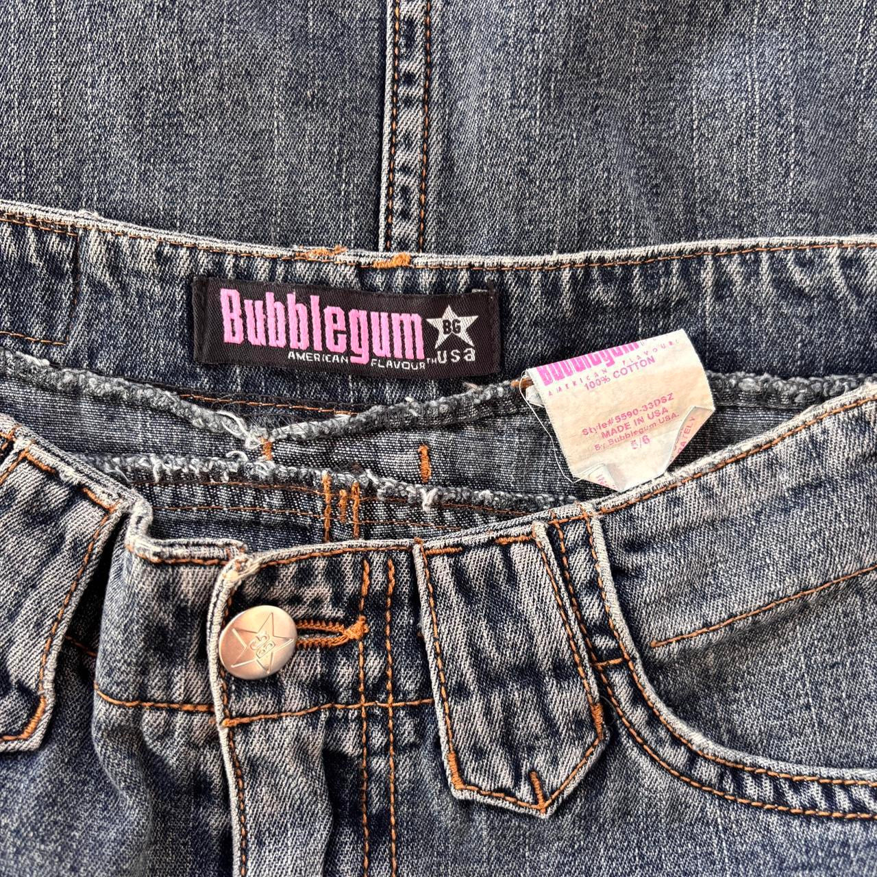 Y2K Bubblegum Denim Midi Skirt (S)
