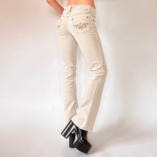 Y2K Low Rise Corduroy Flares (XS)