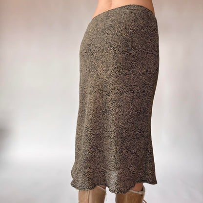 90s Giraffe Print Midi Skirt (XS)