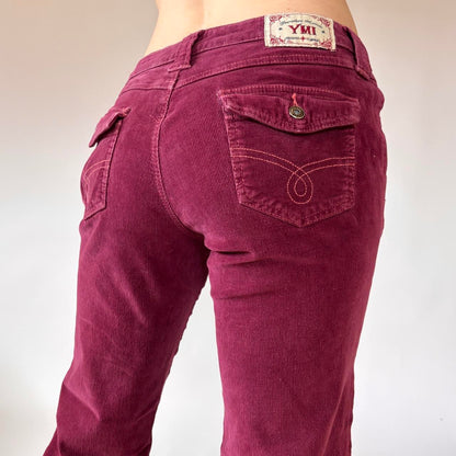Y2K Low Rise Corduroy Flares (S)