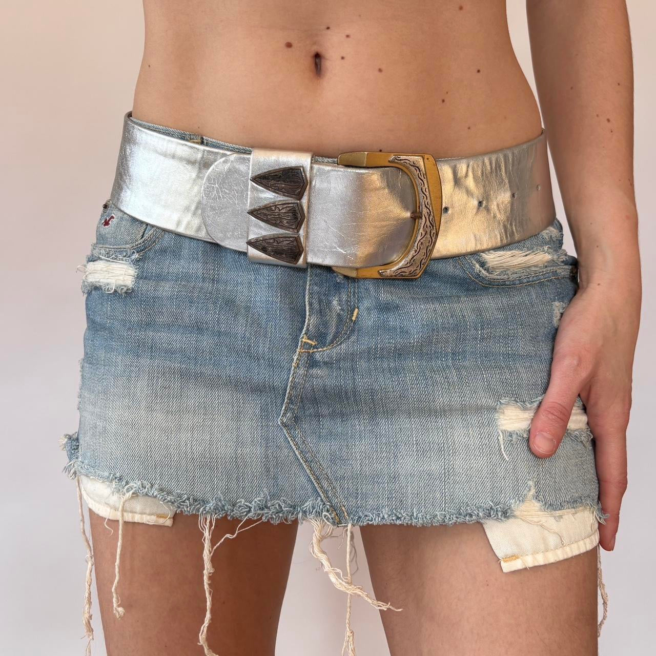 70s Silver Statement Belt (XS/S)