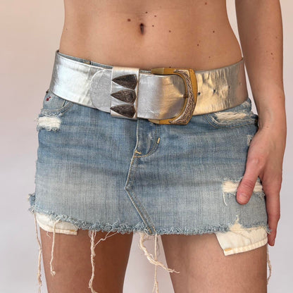 70s Silver Statement Belt (XS/S)