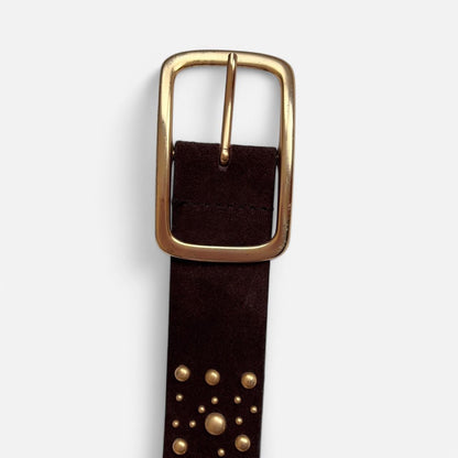 Y2K Suede Studded Belt (L/XL)