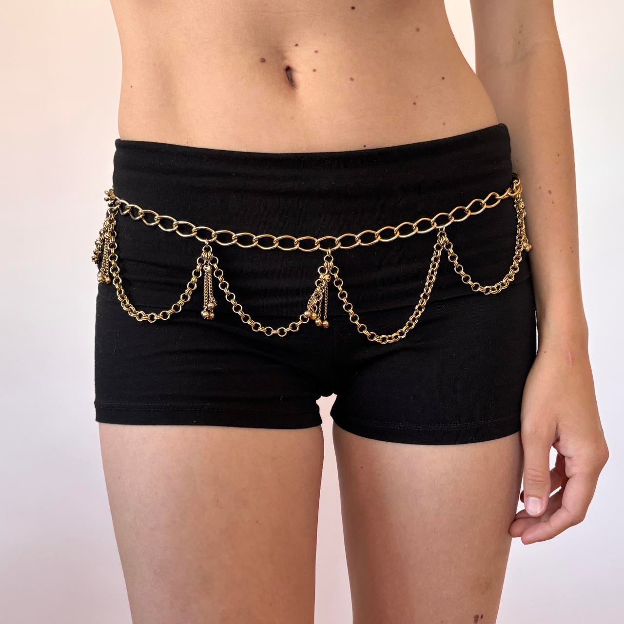 Vintage Gold Tone Drape Chain Belt