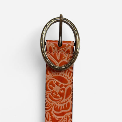 2000s Embossed Leather Belt (M)