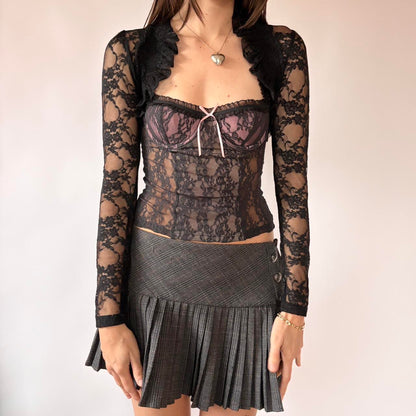 Deadstock Y2K Black Lace Bolero Sleeves (XS/S)