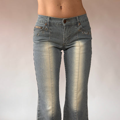 Y2K Pinstripe Capris (XS)