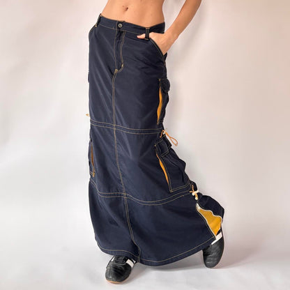 90s Utility Cargo Maxi Skirt (M/L)