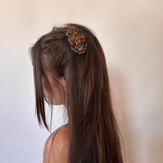 2000s Deadstock Decorative Rhinestone Hair Clip