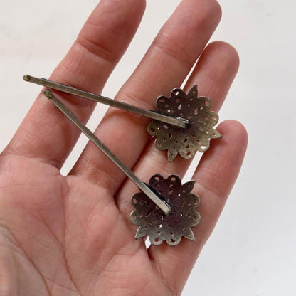 2000s Deadstock Rhinestone Hair Clips