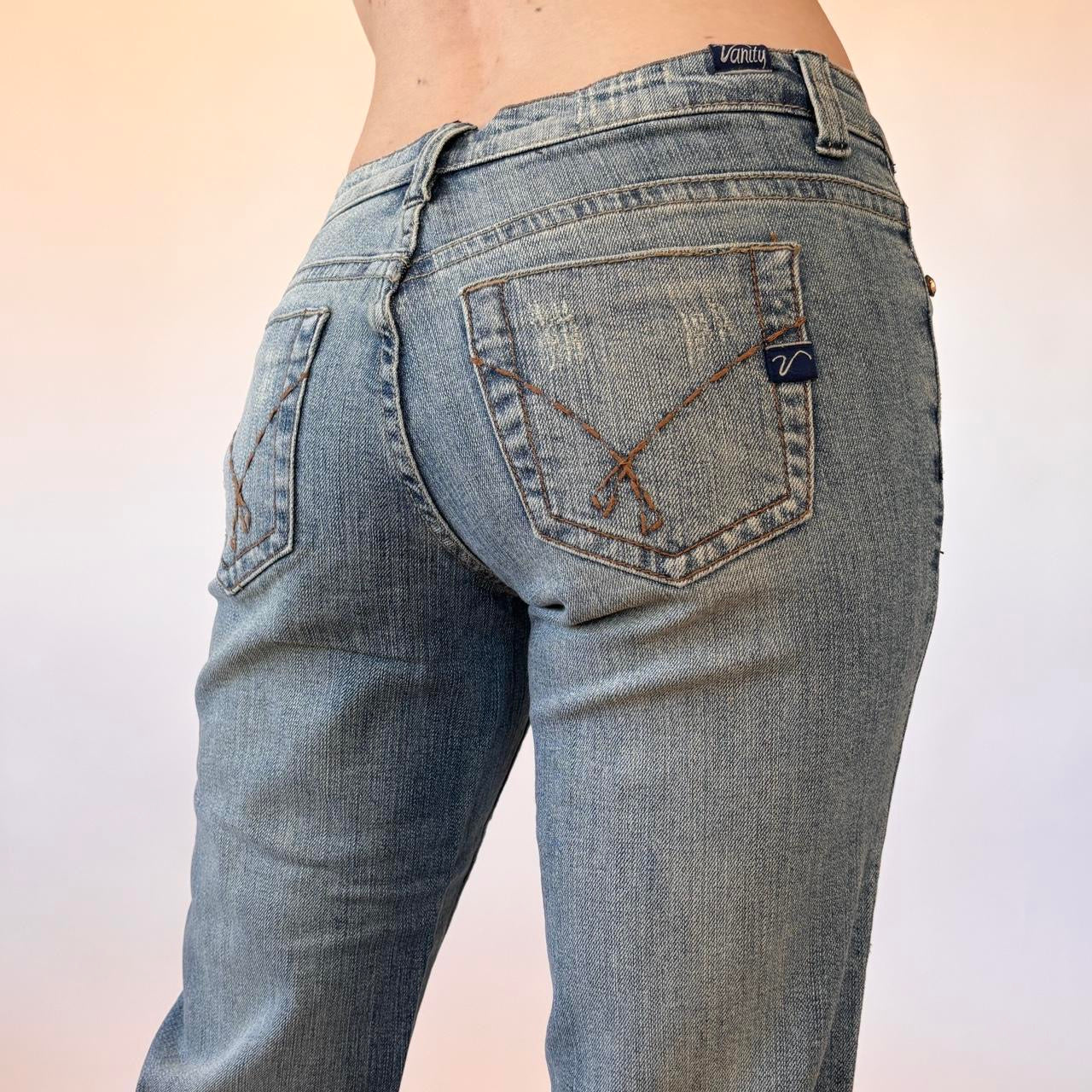 Y2K Low Rise Flare Jeans (XS)