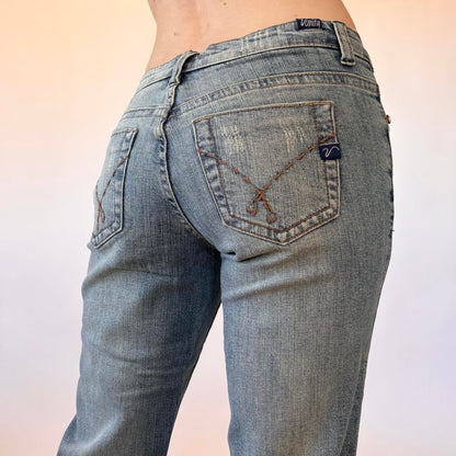 Y2K Low Rise Flare Jeans (XS)
