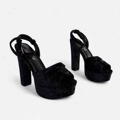 Noir Velvet Platform Pumps (9)