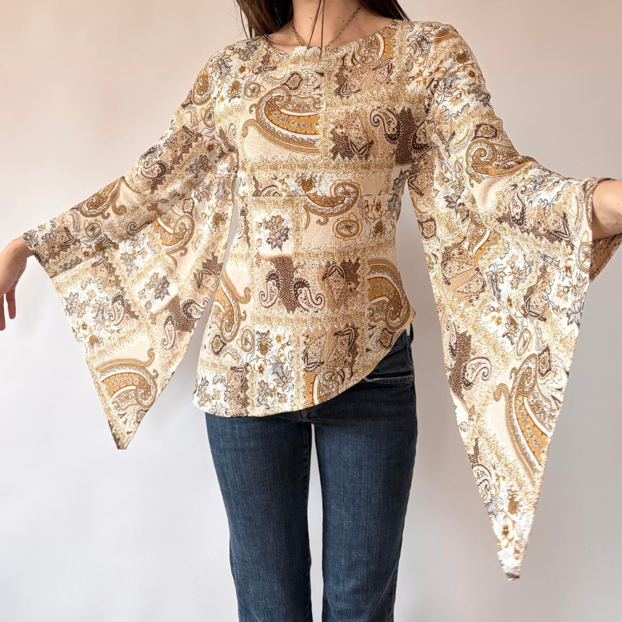 Y2K Boho Whimsy Top (S/M)