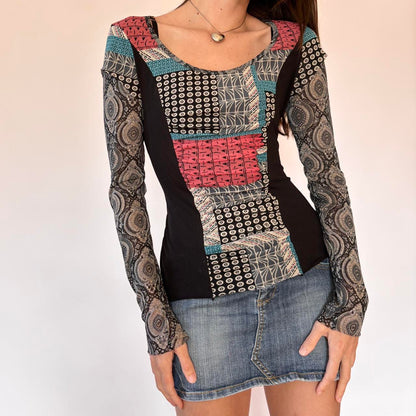 Y2K Bisou Bisou Mesh Top (S)