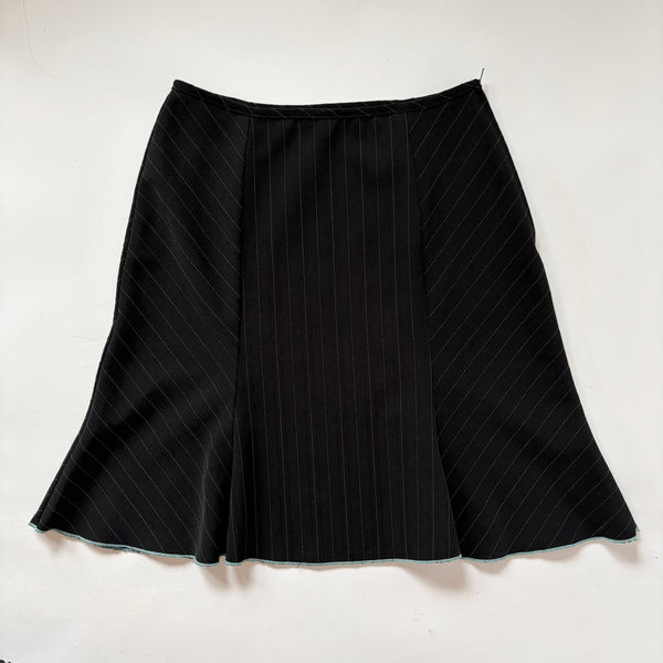 90s Pinstripe Midi Skirt (XS)