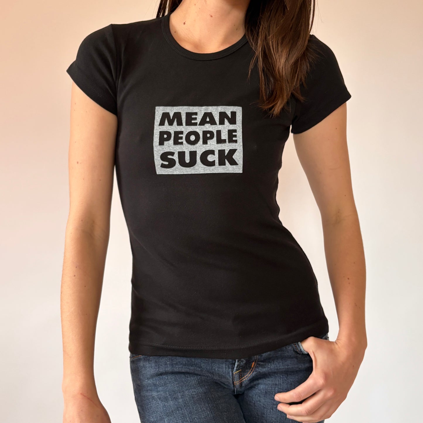 90s Mean People Suck Baby Tee (S/M)