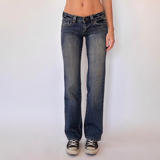 Y2K Studded Bootcut Jeans (XXS)