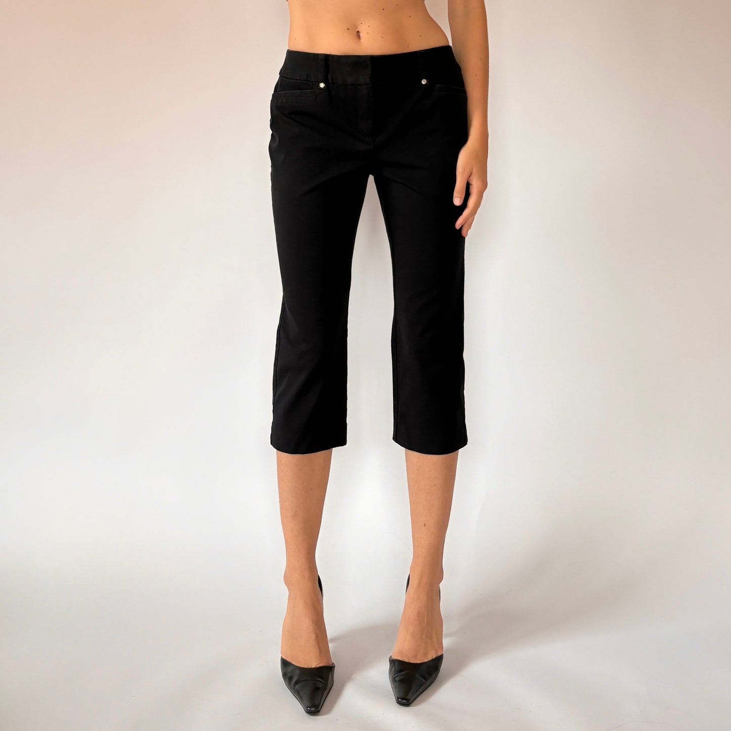 Y2K Noir Capris (S)