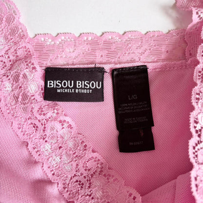 Y2K Baby Pink Mesh Cami (M/L)