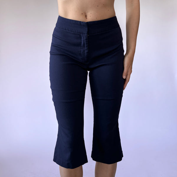 2000s Navy Capri Flares (XS)